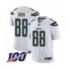 Men's Los Angeles Chargers #88 Virgil Green White Vapor Untouchable Limited Player 100th Season Football Jersey