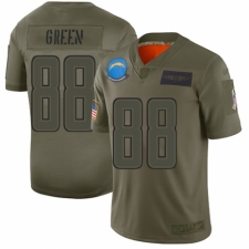 Women's Los Angeles Chargers #88 Virgil Green Limited Camo 2019 Salute to Service Football Jersey
