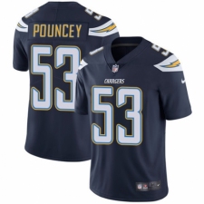 Men's Nike Los Angeles Chargers #53 Mike Pouncey Navy Blue Team Color Vapor Untouchable Limited Player NFL Jersey