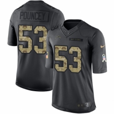 Youth Nike Los Angeles Chargers #53 Mike Pouncey Limited Black 2016 Salute to Service NFL Jersey