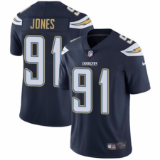 Youth Nike Los Angeles Chargers #91 Justin Jones Navy Blue Team Color Vapor Untouchable Elite Player NFL Jersey