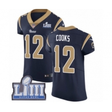 Men's Nike Los Angeles Rams #12 Brandin Cooks Navy Blue Team Color Vapor Untouchable Elite Player Super Bowl LIII Bound NFL Jersey