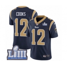 Men's Nike Los Angeles Rams #12 Brandin Cooks Navy Blue Team Color Vapor Untouchable Limited Player Super Bowl LIII Bound NFL Jersey