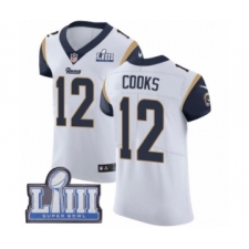 Men's Nike Los Angeles Rams #12 Brandin Cooks White Vapor Untouchable Elite Player Super Bowl LIII Bound NFL Jersey
