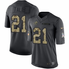 Youth Nike Los Angeles Rams #21 Aqib Talib Limited Black 2016 Salute to Service NFL Jersey