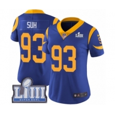 Women's Nike Los Angeles Rams #93 Ndamukong Suh Royal Blue Alternate Vapor Untouchable Limited Player Super Bowl LIII Bound NFL Jersey