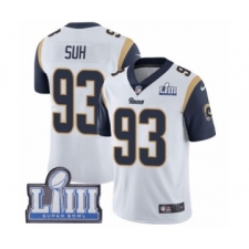 Youth Nike Los Angeles Rams #93 Ndamukong Suh White Vapor Untouchable Limited Player Super Bowl LIII Bound NFL Jersey