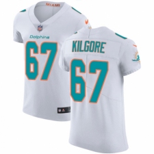 Men's Nike Miami Dolphins #67 Daniel Kilgore White Vapor Untouchable Elite Player NFL Jersey