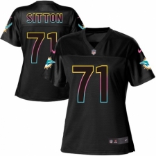 Women's Nike Miami Dolphins #71 Josh Sitton Game Black Fashion NFL Jersey