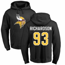 NFL Nike Minnesota Vikings #93 Sheldon Richardson Black Name & Number Logo Pullover Hoodie