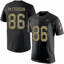 NFL Nike New England Patriots #86 Cordarrelle Patterson Black Camo Salute to Service T-Shirt