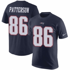 NFL Nike New England Patriots #86 Cordarrelle Patterson Navy Blue Rush Pride Name & Number T-Shirt