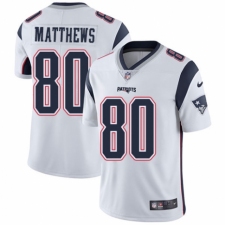 Men's Nike New England Patriots #80 Jordan Matthews White Vapor Untouchable Limited Player NFL Jersey