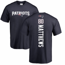 NFL Nike New England Patriots #80 Jordan Matthews Navy Blue Backer T-Shirt