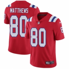 Youth Nike New England Patriots #80 Jordan Matthews Red Alternate Vapor Untouchable Limited Player NFL Jersey