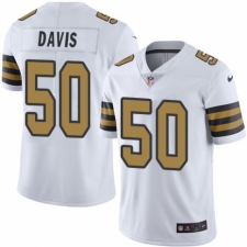 Youth Nike New Orleans Saints #50 DeMario Davis Limited White Rush Vapor Untouchable NFL Jersey