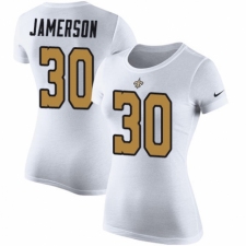 NFL Women's Nike New Orleans Saints #30 Natrell Jamerson White Rush Pride Name & Number T-Shirt