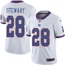 Men's Nike New York Giants #28 Jonathan Stewart Limited White Rush Vapor Untouchable NFL Jerseyy