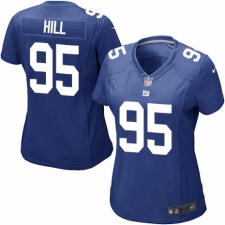 Women's Nike New York Giants #95 B.J. Hill Game Royal Blue Team Color NFL Jersey