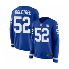 Women's Nike New York Giants #52 Alec Ogletree Limited Royal Blue Therma Long Sleeve NFL Jersey