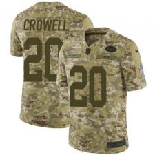Men's Nike New York Jets #20 Isaiah Crowell Limited Camo 2018 Salute to Service NFL Jersey