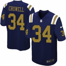 Men's Nike New York Jets #34 Isaiah Crowell Limited Navy Blue Alternate NFL Jersey