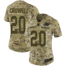 Women's Nike New York Jets #20 Isaiah Crowell Limited Camo 2018 Salute to Service NFL Jersey