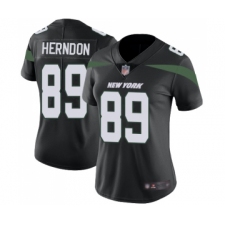 Women's New York Jets #89 Chris Herndon Black Alternate Vapor Untouchable Limited Player Football Jersey