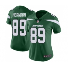 Women's New York Jets #89 Chris Herndon Green Team Color Vapor Untouchable Limited Player Football Jersey
