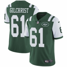 Youth Nike New York Jets #61 Spencer Long Green Team Color Vapor Untouchable Limited Player NFL Jersey