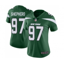 Women's New York Jets #97 Nathan Shepherd Green Team Color Vapor Untouchable Limited Player Football Jersey