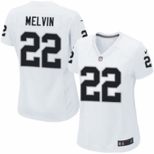 Women's Nike Oakland Raiders #22 Rashaan Melvin Game White NFL Jersey
