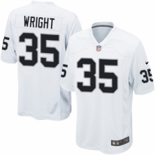 Men's Nike Oakland Raiders #35 Shareece Wright Game White NFL Jersey