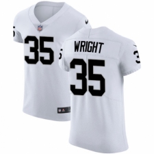 Men's Nike Oakland Raiders #35 Shareece Wright White Vapor Untouchable Elite Player NFL Jersey
