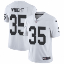 Men's Nike Oakland Raiders #35 Shareece Wright White Vapor Untouchable Limited Player NFL Jersey