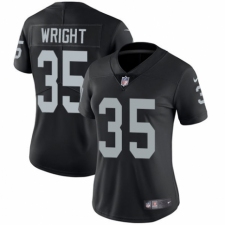 Women's Nike Oakland Raiders #35 Shareece Wright Black Team Color Vapor Untouchable Elite Player NFL Jersey