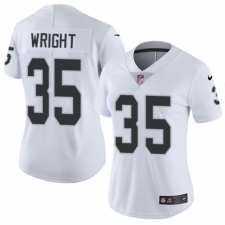 Women's Nike Oakland Raiders #35 Shareece Wright White Vapor Untouchable Limited Player NFL Jersey