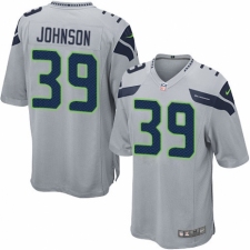 Men's Nike Seattle Seahawks #39 Dontae Johnson Game Grey Alternate NFL Jersey