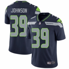 Men's Nike Seattle Seahawks #39 Dontae Johnson Navy Blue Team Color Vapor Untouchable Limited Player NFL Jersey