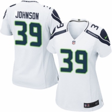 Women's Nike Seattle Seahawks #39 Dontae Johnson Game White NFL Jersey