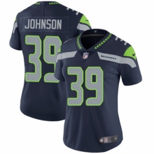 Women's Nike Seattle Seahawks #39 Dontae Johnson Navy Blue Team Color Vapor Untouchable Limited Player NFL Jersey
