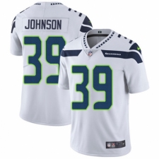 Youth Nike Seattle Seahawks #39 Dontae Johnson White Vapor Untouchable Limited Player NFL Jersey