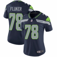 Women's Nike Seattle Seahawks #78 D.J. Fluker Navy Blue Team Color Vapor Untouchable Limited Player NFL Jersey