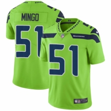 Men's Nike Seattle Seahawks #51 Barkevious Mingo Elite Green Rush Vapor Untouchable NFL Jersey