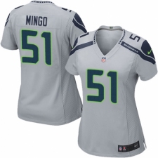 Women's Nike Seattle Seahawks #51 Barkevious Mingo Game Grey Alternate NFL Jersey