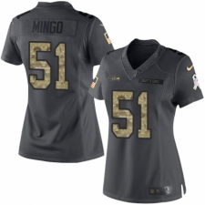 Women's Nike Seattle Seahawks #51 Barkevious Mingo Limited Black 2016 Salute to Service NFL Jersey