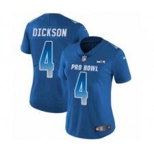 Women's Nike Seattle Seahawks #4 Michael Dickson Limited Royal Blue NFC 2019 Pro Bowl NFL Jersey
