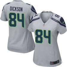 Women's Nike Seattle Seahawks #84 Ed Dickson Game Grey Alternate NFL Jersey