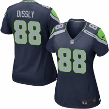 Women's Nike Seattle Seahawks #88 Will Dissly Game Navy Blue Team Color NFL Jersey