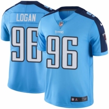 Men's Nike Tennessee Titans #96 Bennie Logan Elite Light Blue Rush Vapor Untouchable NFL Jersey